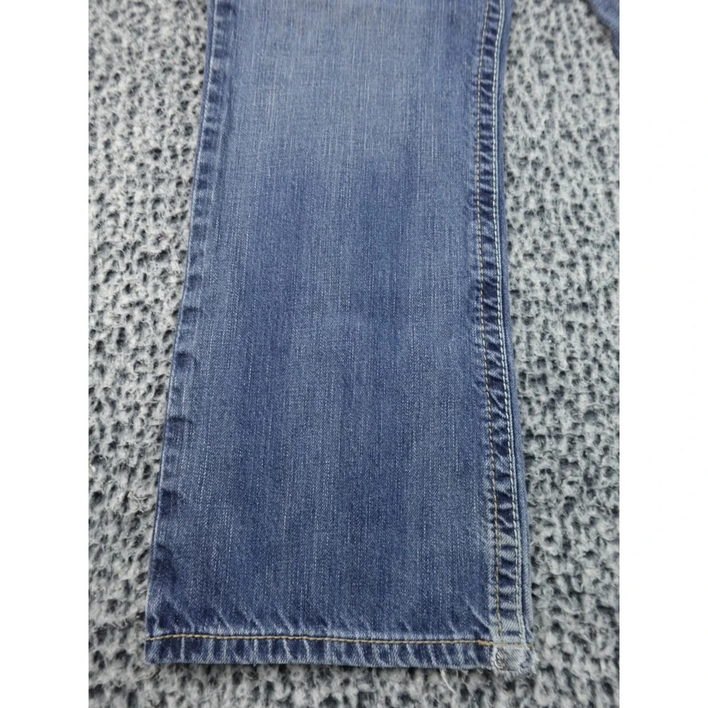 Ariat Bootcut Jeans Mens 36x30 Blue Good Heavy Stitching Western Denim - Picture 5 of 14